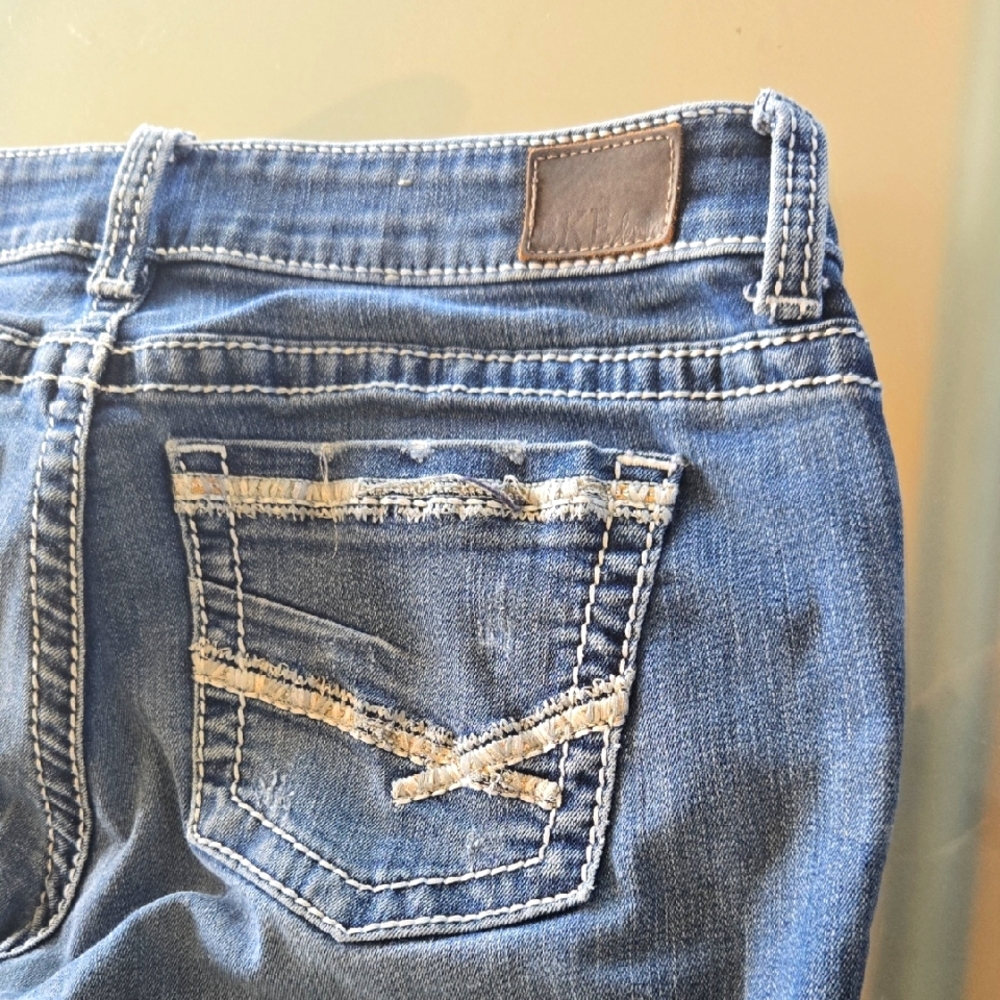 BKE Blue Denim Jeans with Decorative Stitching
